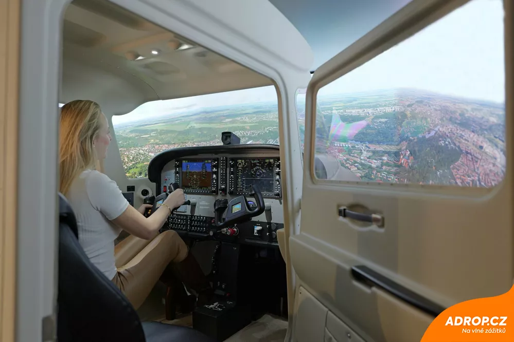Letecký simulátor letadla Cessna v Praze